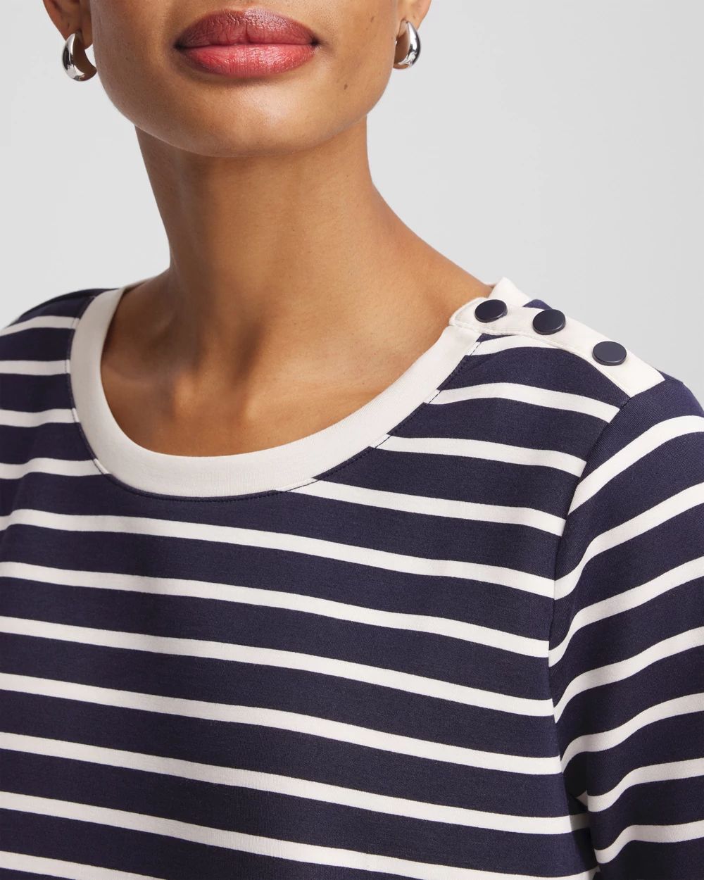 Zenergy® Striped Scuba Mariner Top | Chico's
